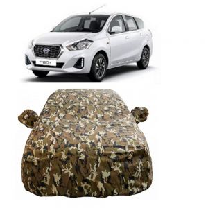 Waterproof Car Body Cover Compatible with Datsun Go Plus with Mirror Pockets (Jungle Print)
